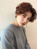 プードルパーマショートハンサムショートパーマ