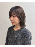 グレージュ×レイヤーボブ
