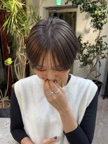 ヲタク(wotaku.)&nbsp;グレージュカラーラベンダーグレージュダブルカラーショートボブ