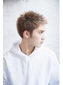 スパイキーショート スペインカール 韓国マッシュブルーブラック