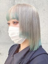 ムク 横浜店(muku)&nbsp;ダブルカラーミルクティーベージュカラーケアブリーチ韓国ボブ