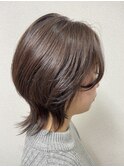 ウルフボブ×ラベンダーアッシュ