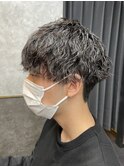 波巻きスパイラル 波巻きパーマ 刈り上げマッシュ 葛西メンズ