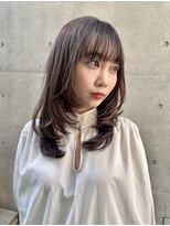 ミディアムレイヤー　ナチュラルこっくりチョコレートブラウン