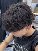 波巻きスパイラルツイストスパイラルパーママッシュメンズヘア