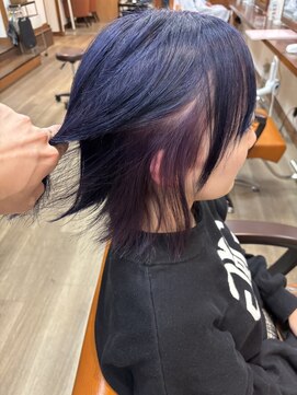 ボルドーインナーカラー[20代/30代/40代/50代/60代]