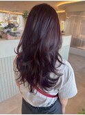桑名ロングレイヤーカットハッシュカット透明感カラー重めロング
