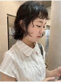 ショートボブパーマボブニュアンスルーズパ-マ大人可愛い川崎