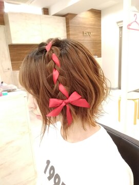 ヘアセットサロン ラシク(LaCQ) 編み込み×リボン