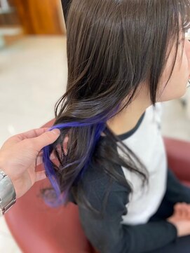 クオリス 赤塚店(QUALIS) 10代20代30代/インナーカラー/パープル/イヤリングカラー