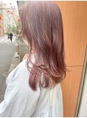 ブリーチ二回の透明感ピンクベージュ☆