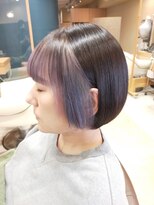 ヘアサロンアンドヘアメイクディー(hair salon hair make D)&nbsp;仙台D　ミニボブ×インナーカラー×ラベンダーショートstyle