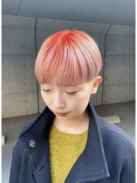 レコ 渋谷(LECO) 根元オレンジのルーツカラー