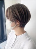 丸みショート_ショコラアッシュヘルシースタイル_ba407032