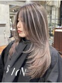 ハイライトショートヘアダブルカラーイルミナカラーオージュア