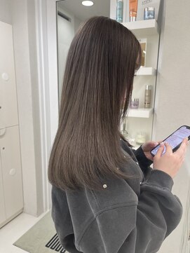 ガガ 心斎橋(GAGA) ミルクティーベージュダブルカラーインナーカラーケアブリーチ