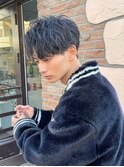 ソフトツイストパーマ刈り上げマッシュツーブロックアップバング