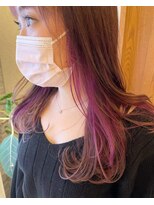 サード(ThairD) 「学割24」デザインカラー/ホワイトピンク/レイヤーロング