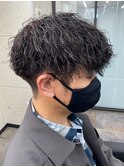 ツーブロック ツイストスパイラルパーマ メンズパーマ 束感