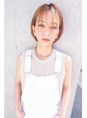 #デザインカラーウェットヘアオリーブベージュ