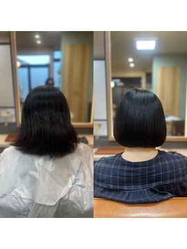 ナチュラル 古川店(Natural) 古川 大崎市 縮毛矯正 髪質改善 トリートメント 艶髪カラー