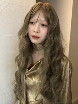 メゾンアクア 表参道(Maison ACQUA) ☆ブリーチなしダブルカラー オリーブ オリーブベージュ ボブ