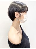 【モリオ松戸　石山】黒髪くびれショート耳掛けショート前髪あり