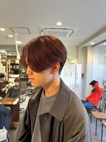 サロン ド ロイ(Salon de Roi)&nbsp;神戸ニュアンスパーマ/センターパート/レッドカラー