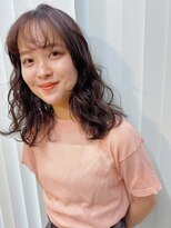 デジタルパーマ チェリーブラウン 簡単スタイリング イメチェン