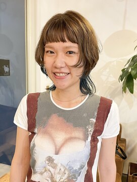 ヒツジ(hitsuji) クラゲウルフ×ブルーインナーカラー