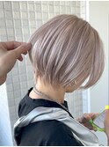 アッシュブロンドミルクティーベージュブリーチダブルカラー横浜