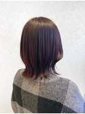◆くびれミディアム【グレージュデザインカラー】ハッシュカット