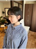 耳掛けショートボブ