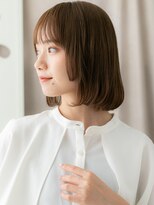 カバーヘア ブリス 上尾西口店(COVER HAIR bliss)&nbsp;オリーブグレー大人ガーリー姫カット小顔ボブディY上尾20代30代