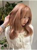 orange beige/pink beige/ブリーチカラー