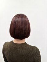 フォーカラープロブレム(4 COLOR PROBLEM)&nbsp;Aラインボブ×アルカリ酸熱×白髪ぼかしオレンジブラウン