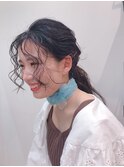 簡単アレンジ☆低めポニーテール[30代40代50代]