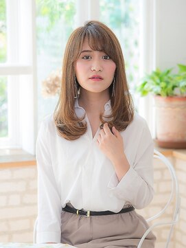オーブ ヘアー ライブス 仙川店(AUBE HAIR RIVES) ゆるふわストレート☆斜めバング