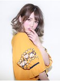 ゆる巻きミディアムヘア【LUXBE　鹿児島店】