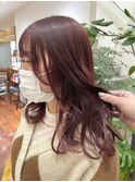 ブリーチなしのWカラーで派手色ピンクカラー