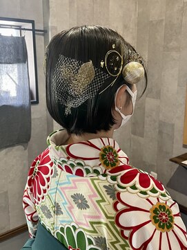 ヒューガルデン(Hoegaarden) 成人式◎卒業式◎ ツルッとシルエット和装アレンジ♪