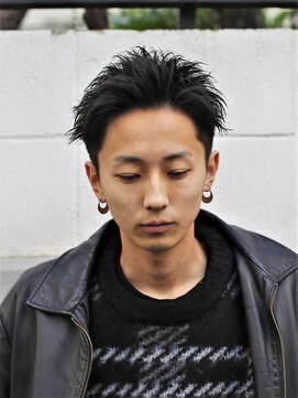 ガズル ハラジュク(GUZZLE HARAJUKU) 2way無造作スパイキーショート アップバング 黒髪 短髪 原宿