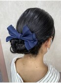 お呼ばれヘアセット/着物ヘア/編み込み/まとめ髪アレンジ