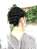 ロカット サロン(Roquat Salon)&nbsp;黒髪シニヨンヘアアレンジ/立川/浴衣着付け/立川/TOKIO/立川