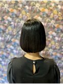 【髪質改善縮毛矯正】切りっぱなしボブ