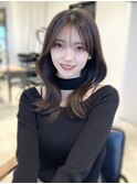 ☆韓国くびれ外ハネミディアムレイヤー