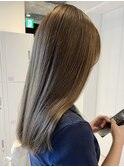 ブリーチなしダブルカラー＊オリーブブラウン＊グレージュ＊美髪
