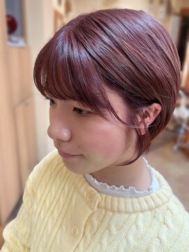 ラウンジ モリオ イケブクロ(Lounge MORIO Ikebukuro) ◎大人女性のショートボブ／春ピンクベージュ◎