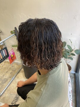 サニーサイドアップ 大宮(Sunny side up) 長谷川　メンズボブ×波巻きパーマ