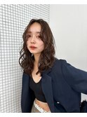 お洒落ミディアムレイヤーパーマ